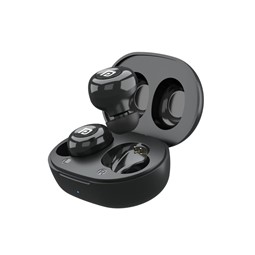 Picture of Portronics Harmonics Twins S3 Smart TWS Bluetooth 5.2 in Ear Earbuds with 20 Hrs Playtime, 8Mm Drivers, Type C Charging, Ipx4 Water Resistant (Black)